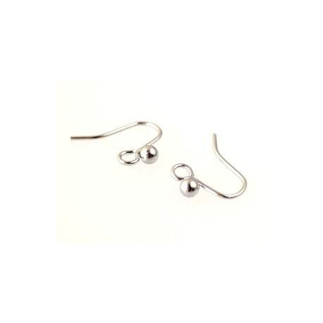 Earrings ball h.12mm SILVER COLOR x4